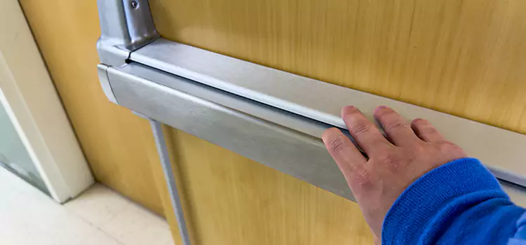 Installing a Push Bar on a Door Paris